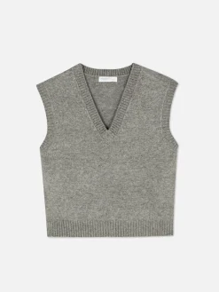 Hot Gestricktes Tanktop Mit V-Ausschnitt Damen Pullover Und Cardigans