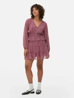 Sale Gestufter Chiffon-Minirock Zum Kombinieren Damen Röcke