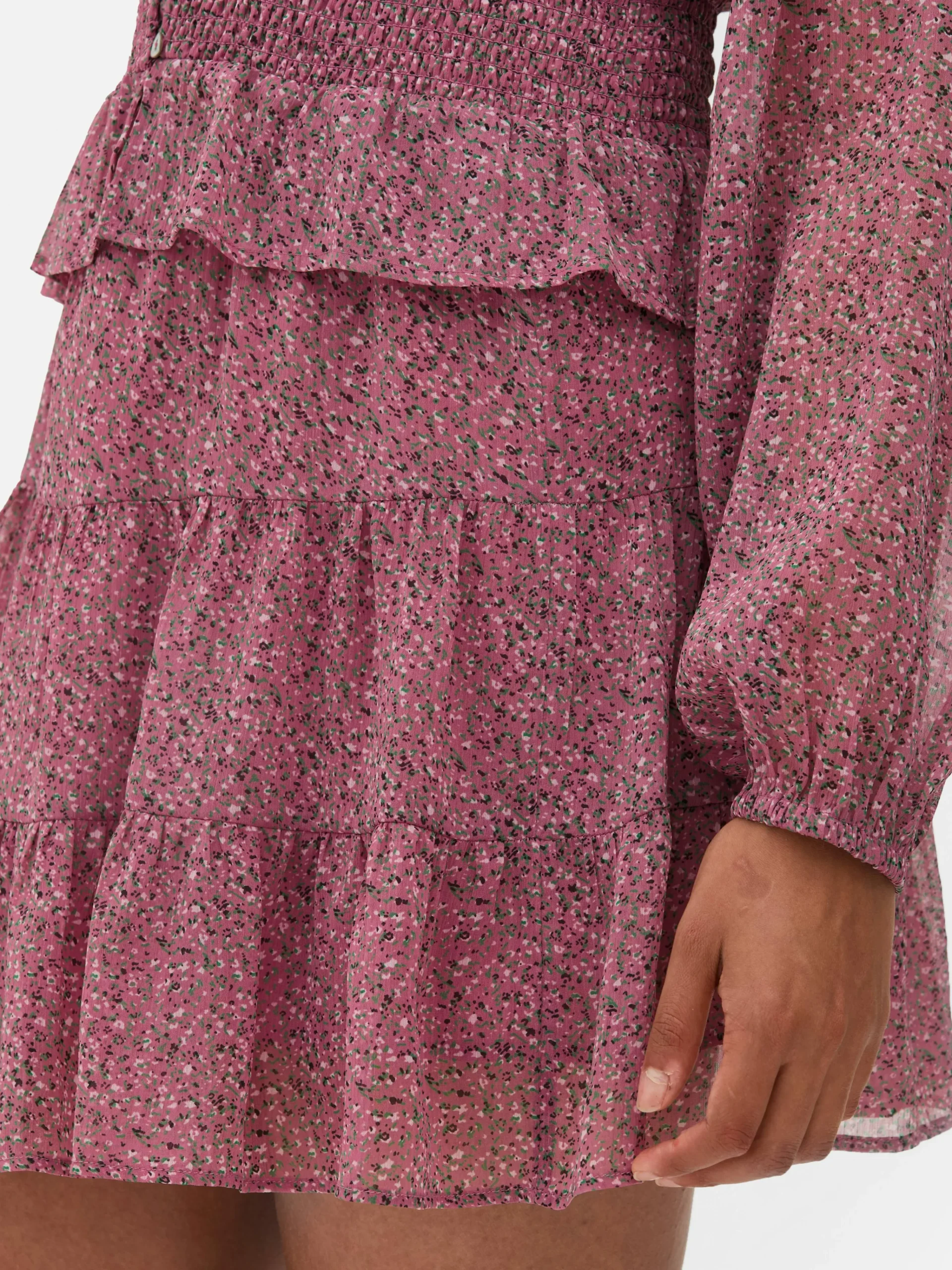 Sale Gestufter Chiffon-Minirock Zum Kombinieren Damen Röcke