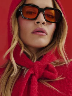 Clearance Getönte „Rita Ora“ Sonnenbrille Im Retro-Stil Damen Sonnenbrillen