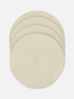 Gewebte Platzdeckchen, 4er-Pack Geschirr