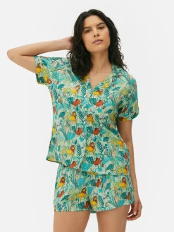 New Gewebter „Disney Der König Der Löwen“ Schlafanzug Mit Kurzarmhemd Damen Schlafanzüge