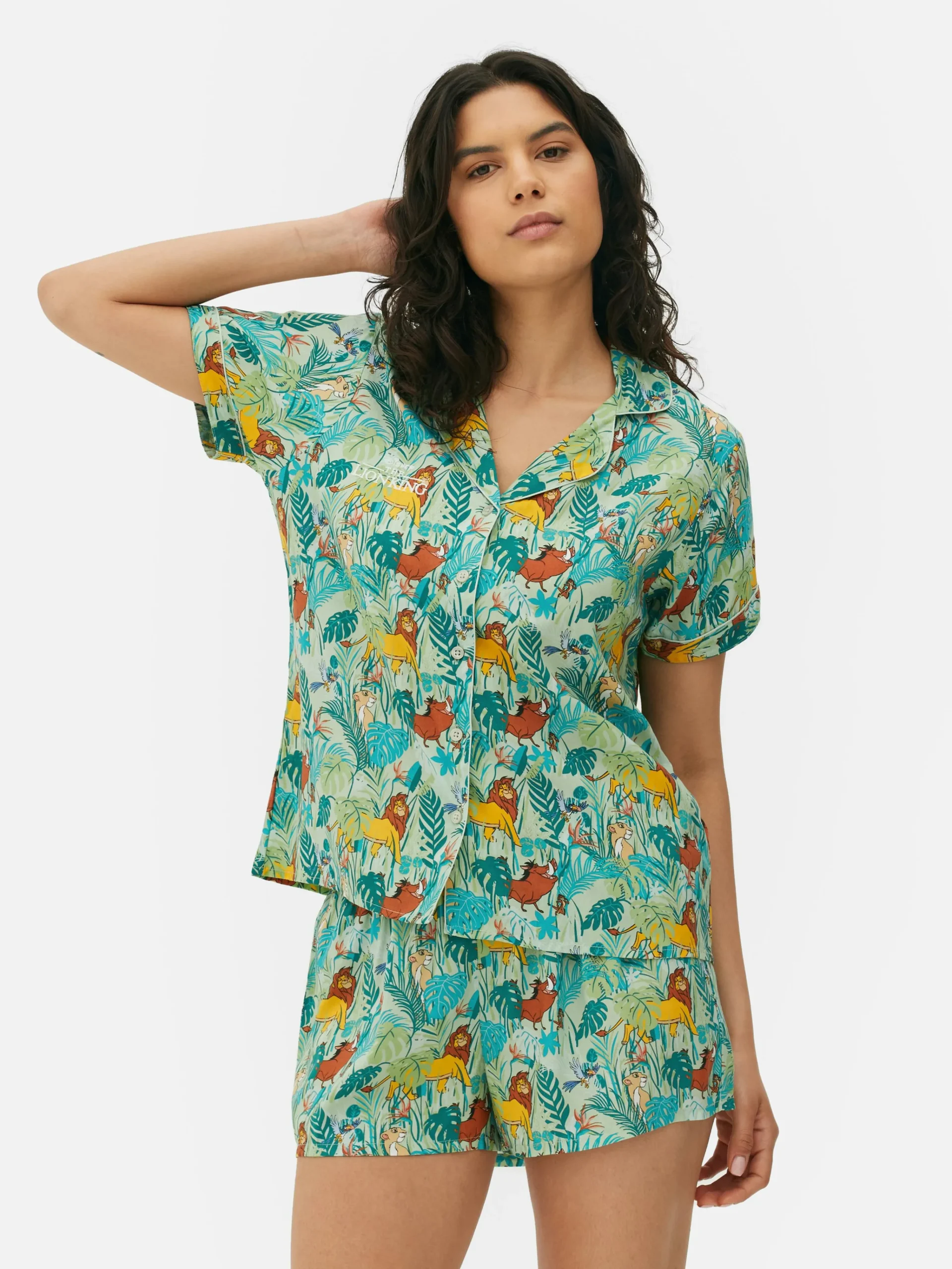 New Gewebter „Disney Der König Der Löwen“ Schlafanzug Mit Kurzarmhemd Damen Schlafanzüge