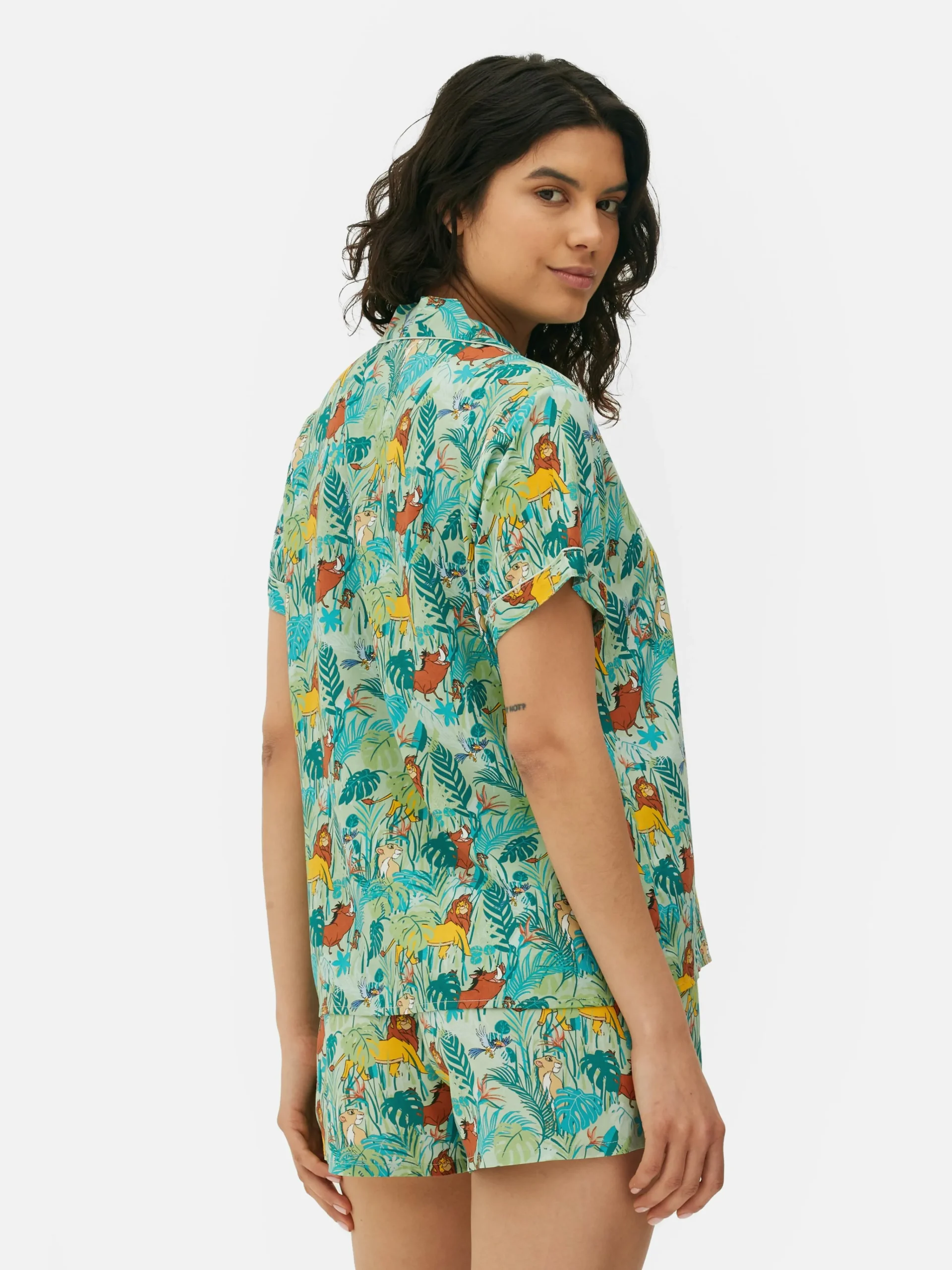 New Gewebter „Disney Der König Der Löwen“ Schlafanzug Mit Kurzarmhemd Damen Schlafanzüge