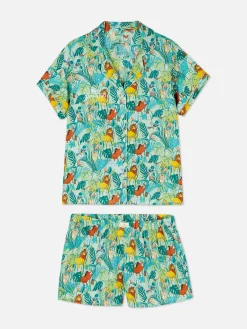 New Gewebter „Disney Der König Der Löwen“ Schlafanzug Mit Kurzarmhemd Damen Schlafanzüge