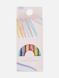 Outlet Glitzer-Filzstifte, 6er-Pack Kinder Basteln Und Handarbeiten