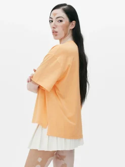 Outlet Grafik-T-Shirt Mit Geradem Schnitt Damen Tops Und T-Shirts