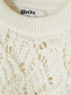 Hot Grobmaschiger „Rita Ora“ Strickpullover Mit Zopfmuster Damen Pullover Und Cardigans