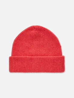 Online Grobstrick-Beanie Mit Umschlag Damen Mützen, Handschuhe Und Schals