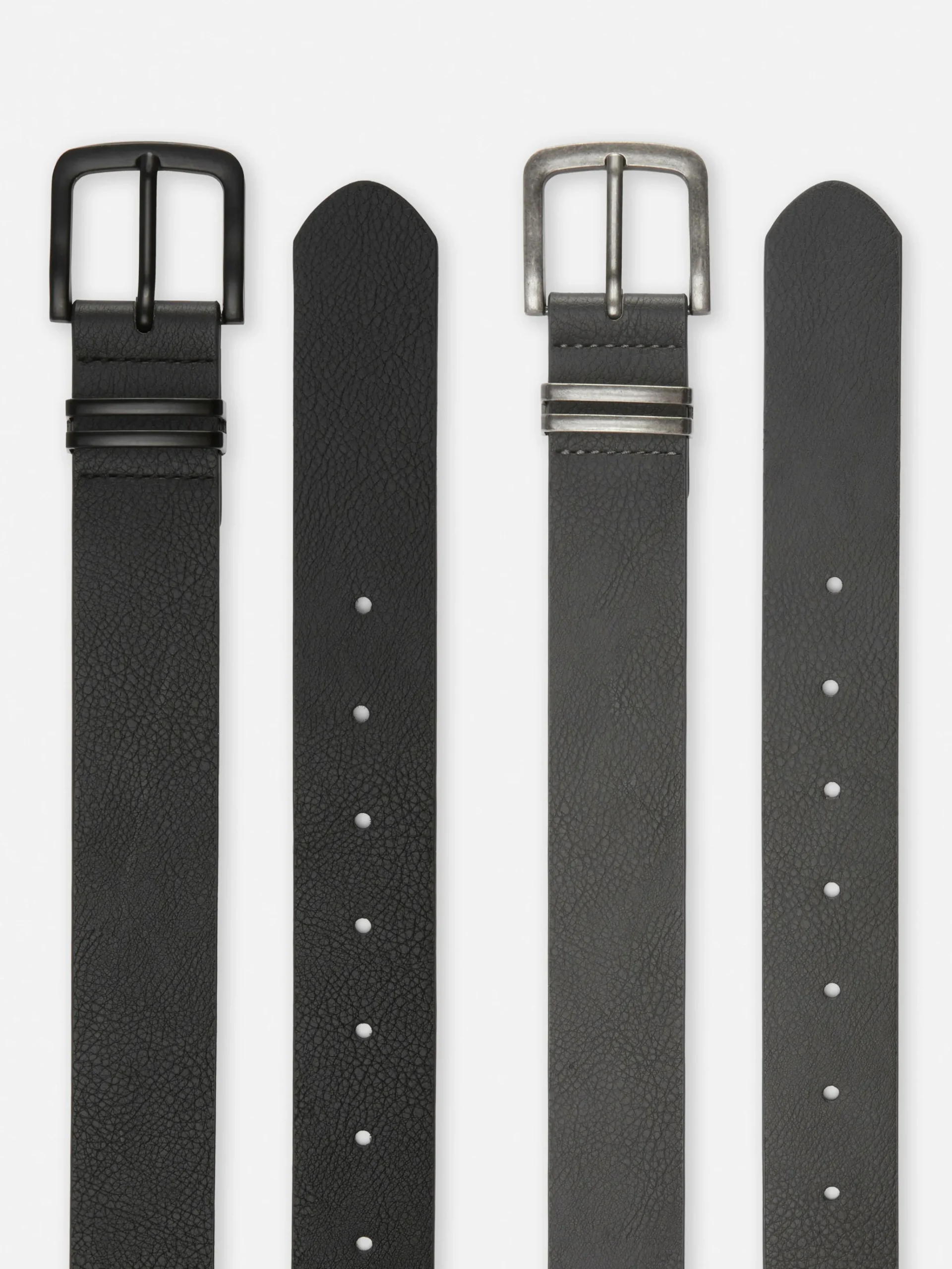 Hot Gürtel Aus Strukturiertem Kunstleder, 2er-Pack Herren Gürtel