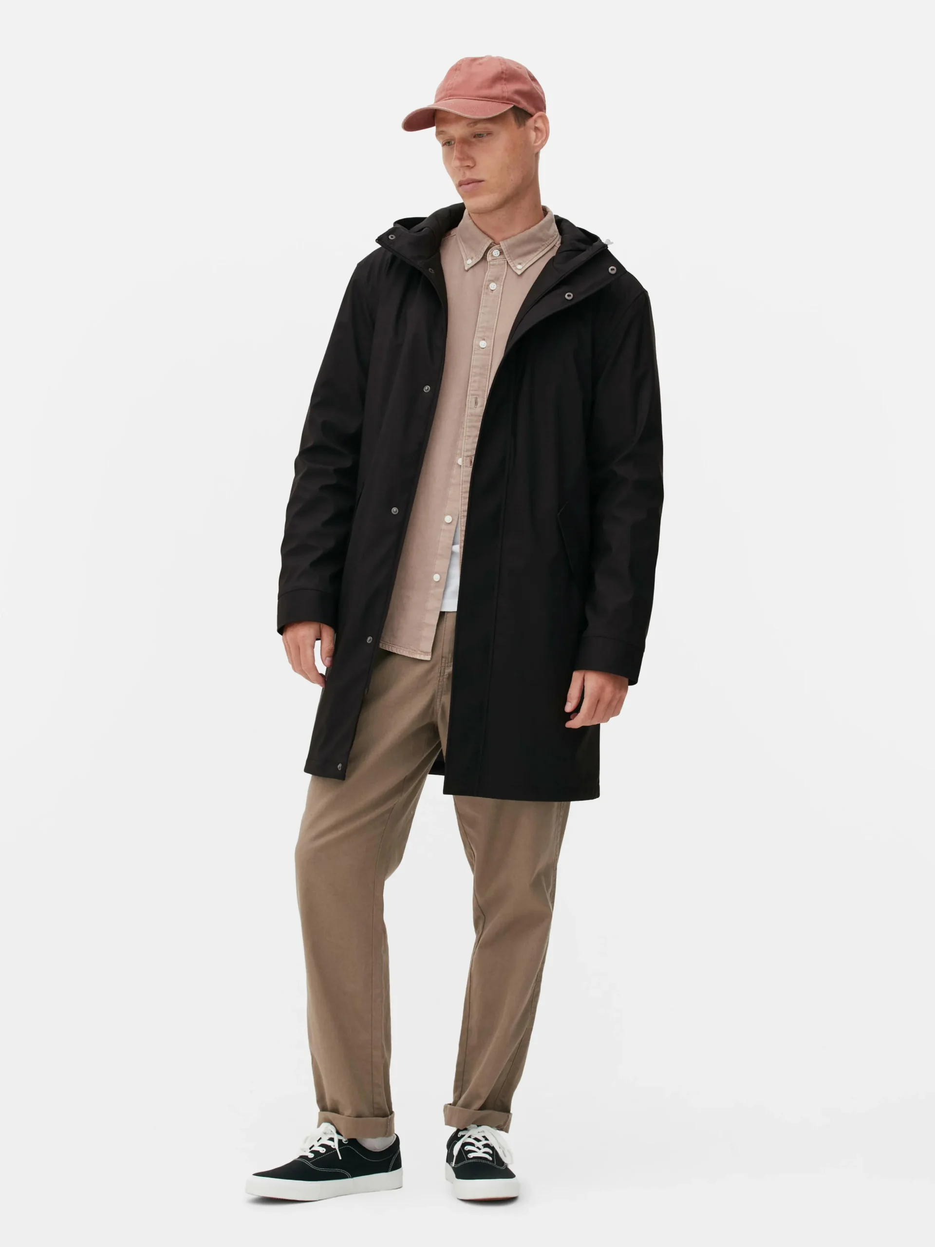 Best Gummierter Parka Mit Kapuze Herren Jacken Und Mäntel