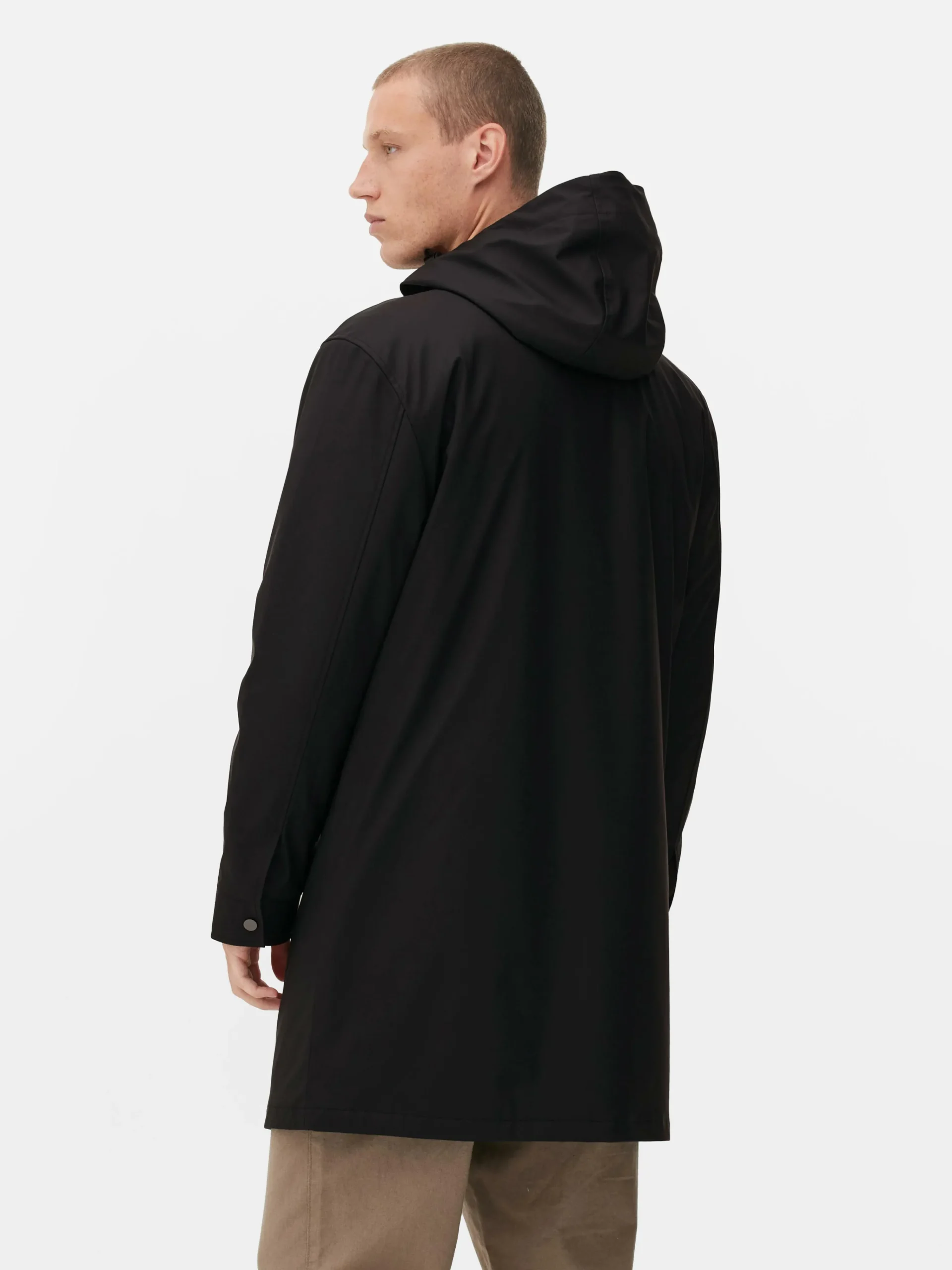 Best Gummierter Parka Mit Kapuze Herren Jacken Und Mäntel