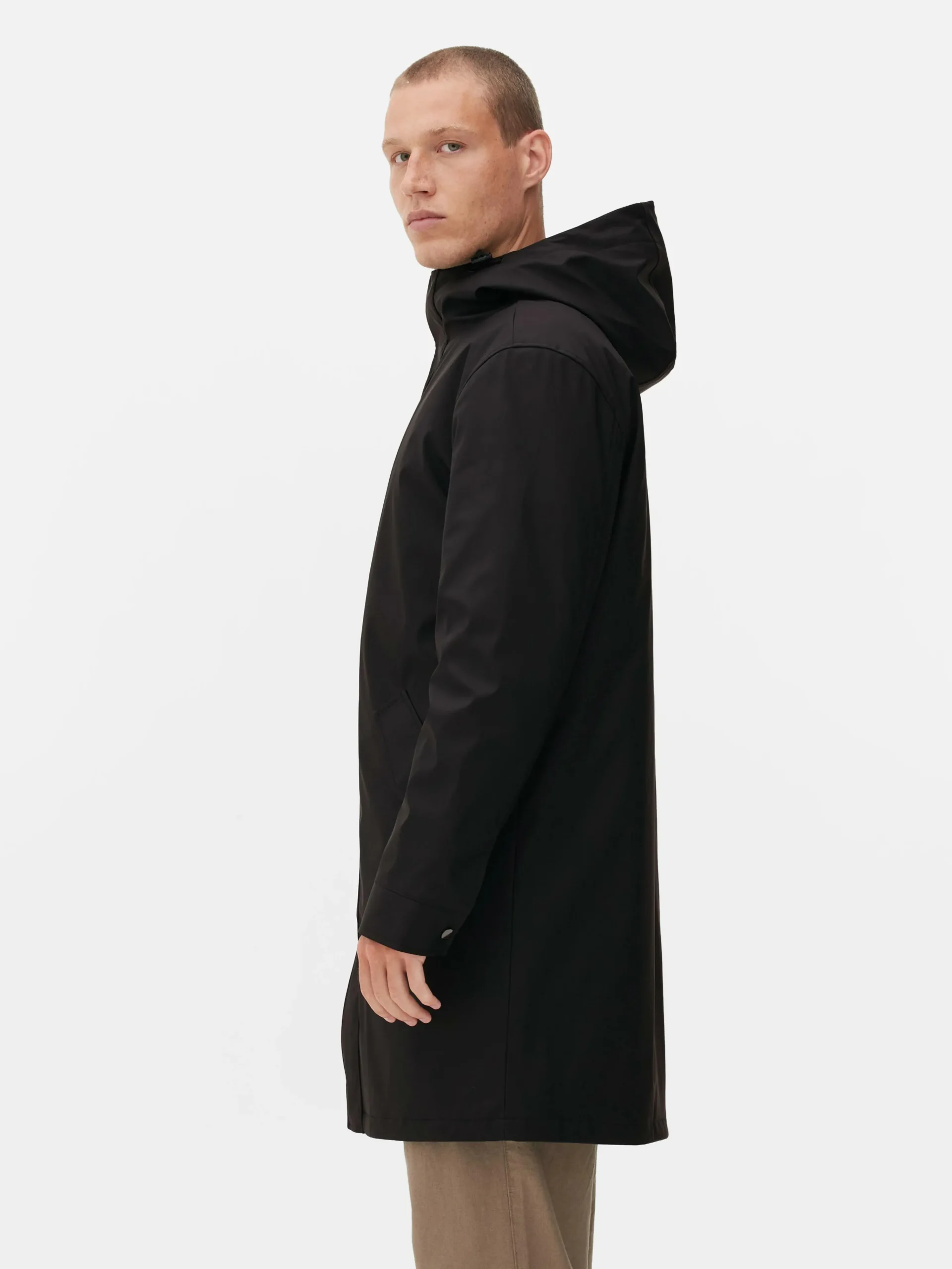 Best Gummierter Parka Mit Kapuze Herren Jacken Und Mäntel