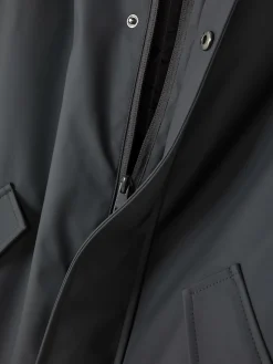 Discount Gummierter Parka Mit Kapuze Herren Jacken Und Mäntel