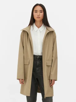 New Gummierter Regenmantel Mit Kapuze Damen Jacken Und Mäntel