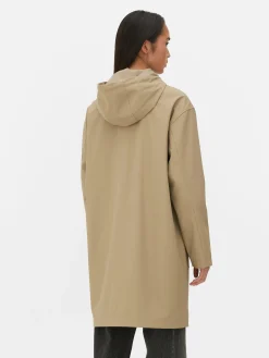 New Gummierter Regenmantel Mit Kapuze Damen Jacken Und Mäntel