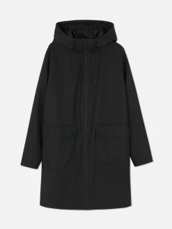 Hot Gummierter Regenmantel Mit Kapuze Damen Jacken Und Mäntel