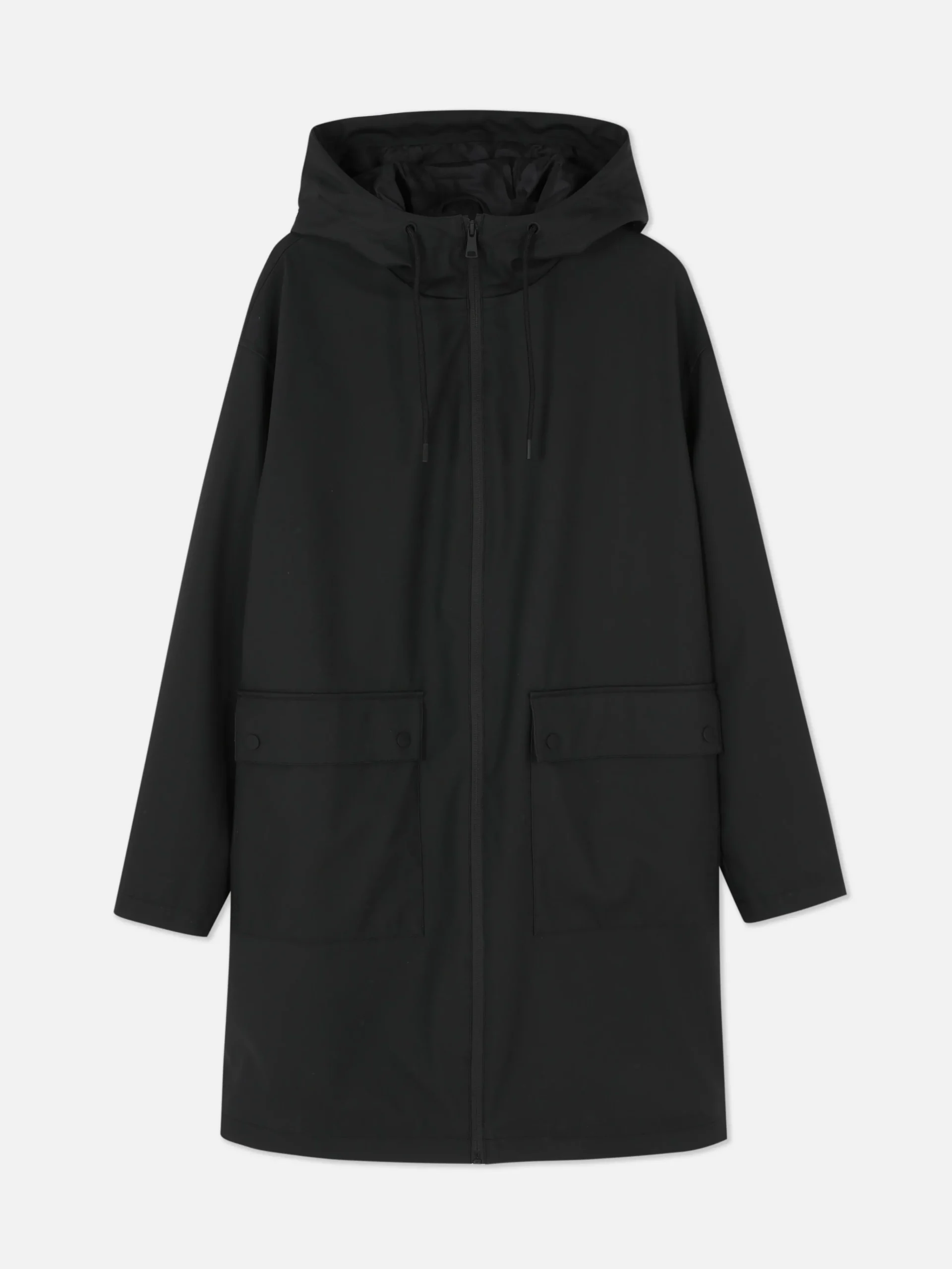 Hot Gummierter Regenmantel Mit Kapuze Damen Jacken Und Mäntel