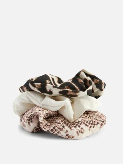 Haargummis Mit Animalprint, 3er-Pack Damen Haarschmuck