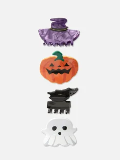 Hot Halloween-Haarspangen, 4er-Pack Damen Halloween Alle|Haarschmuck