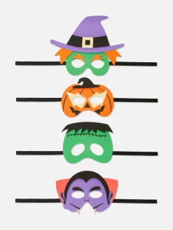Discount Halloween-Masken-Set, 4er-Pack Kinder Halloween-Kostüme Für Kinder|Halloween Alle
