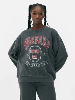 Best „Harvard“ Sweatshirt In Acid-Wash-Optik Damen Hoodies Und Sweatshirts