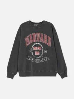 Best „Harvard“ Sweatshirt In Acid-Wash-Optik Damen Hoodies Und Sweatshirts
