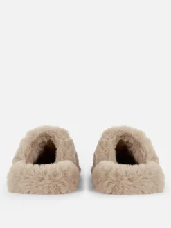 Outlet Hausschuhe Aus Kunstpelz Damen Hausschuhe|Hausschuhe