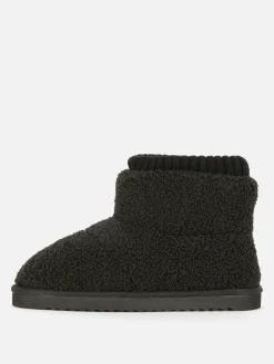 New Hausstiefel Aus Borg Damen Hausschuhe