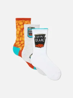 „Heinz Beanz“ Crew-Socken, 3er-Pack Damen Socken