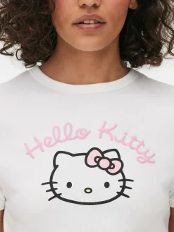 New „Hello Kitty“ Baby Tee Schlafanzug-Oberteil Damen Schlafanzugoberteile