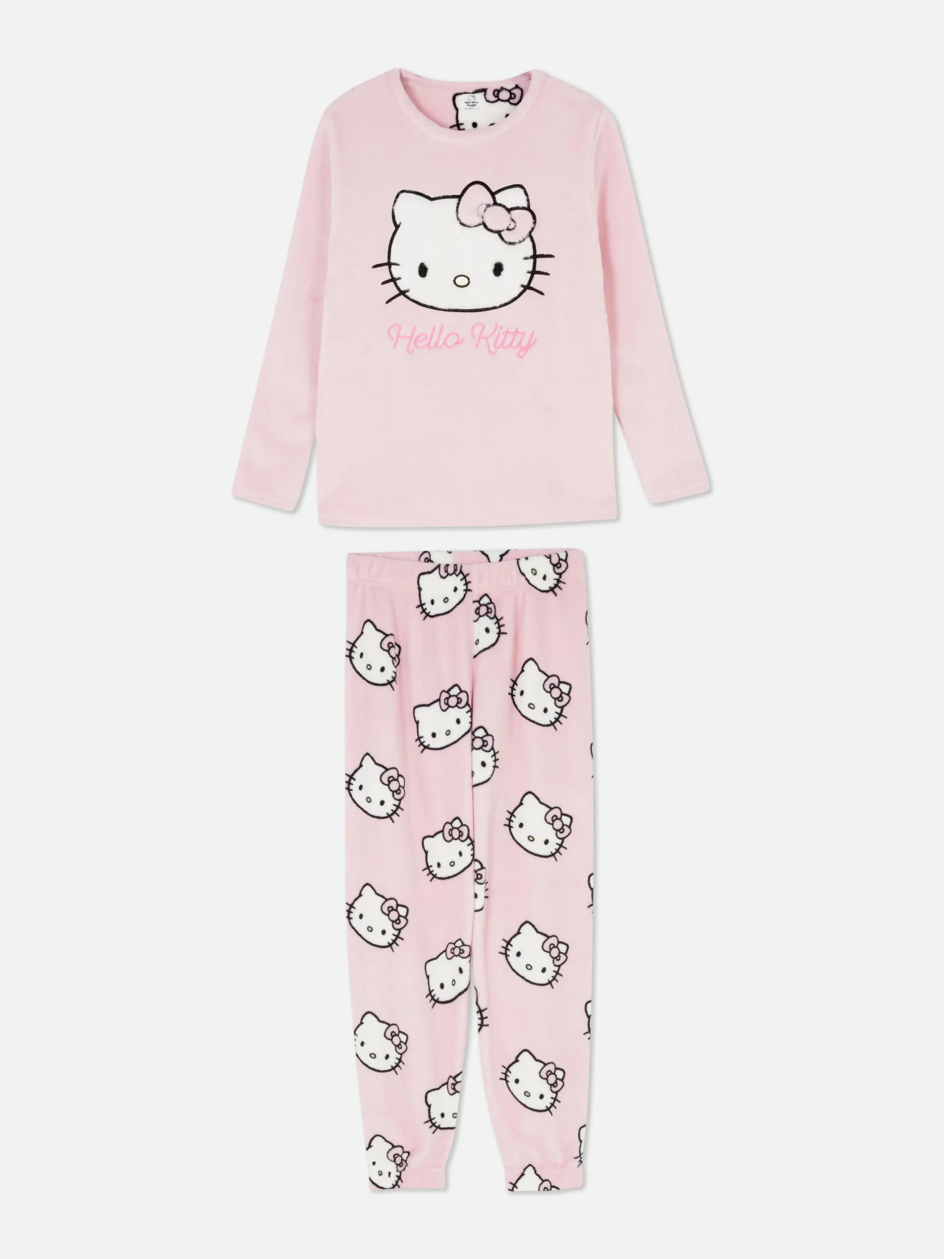 Hot „Hello Kitty“ Fleece-Schlafanzug Damen Schlafanzüge