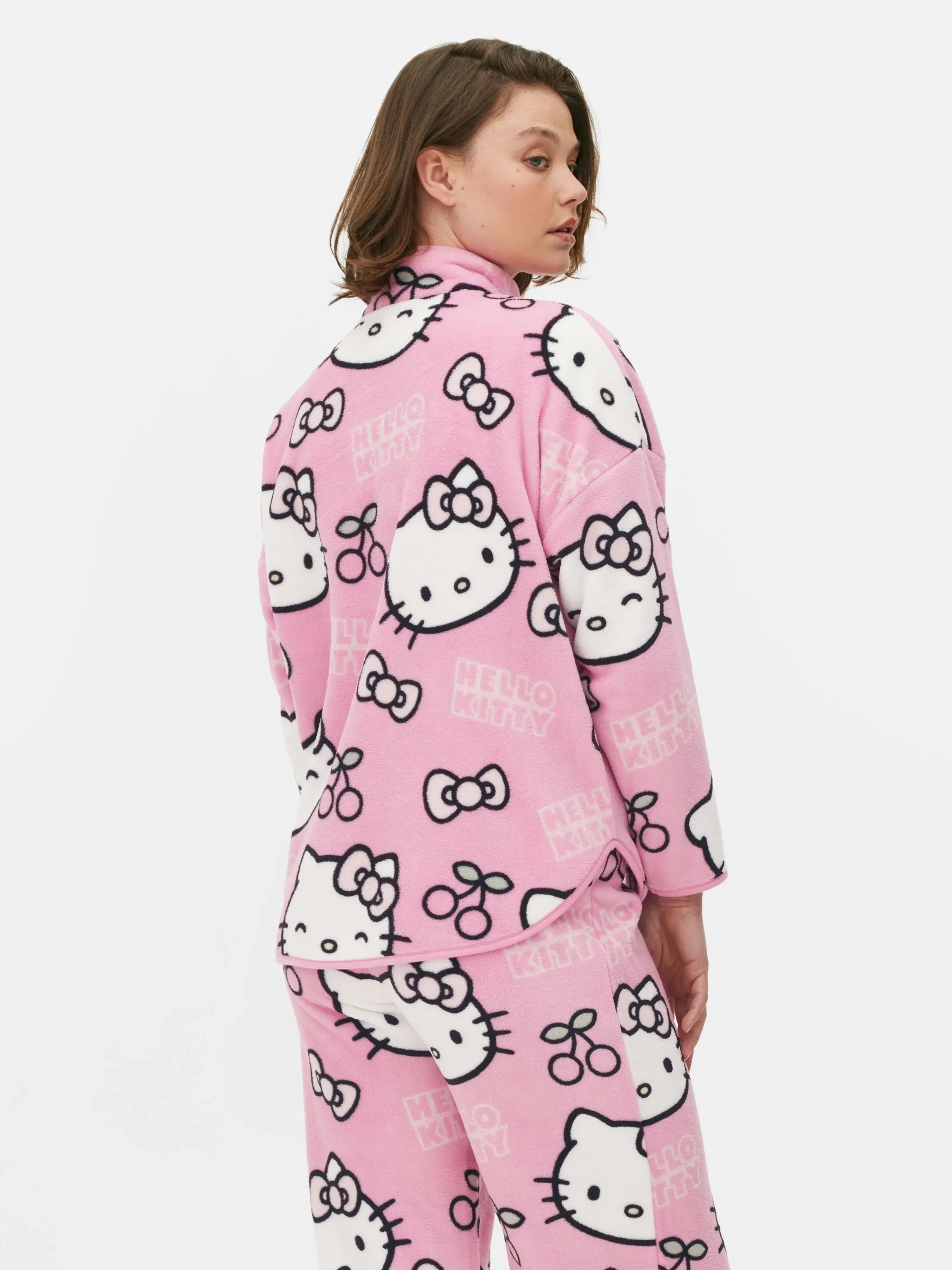 Best „Hello Kitty“ Fleece-Schlafanzugtop Zum 50. Jubiläum Damen Schlafanzugoberteile