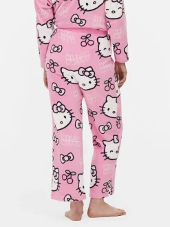 Best „Hello Kitty“ Fleece-Schlafanzughose Zum 50. Jubiläum Damen Schlafanzughosen