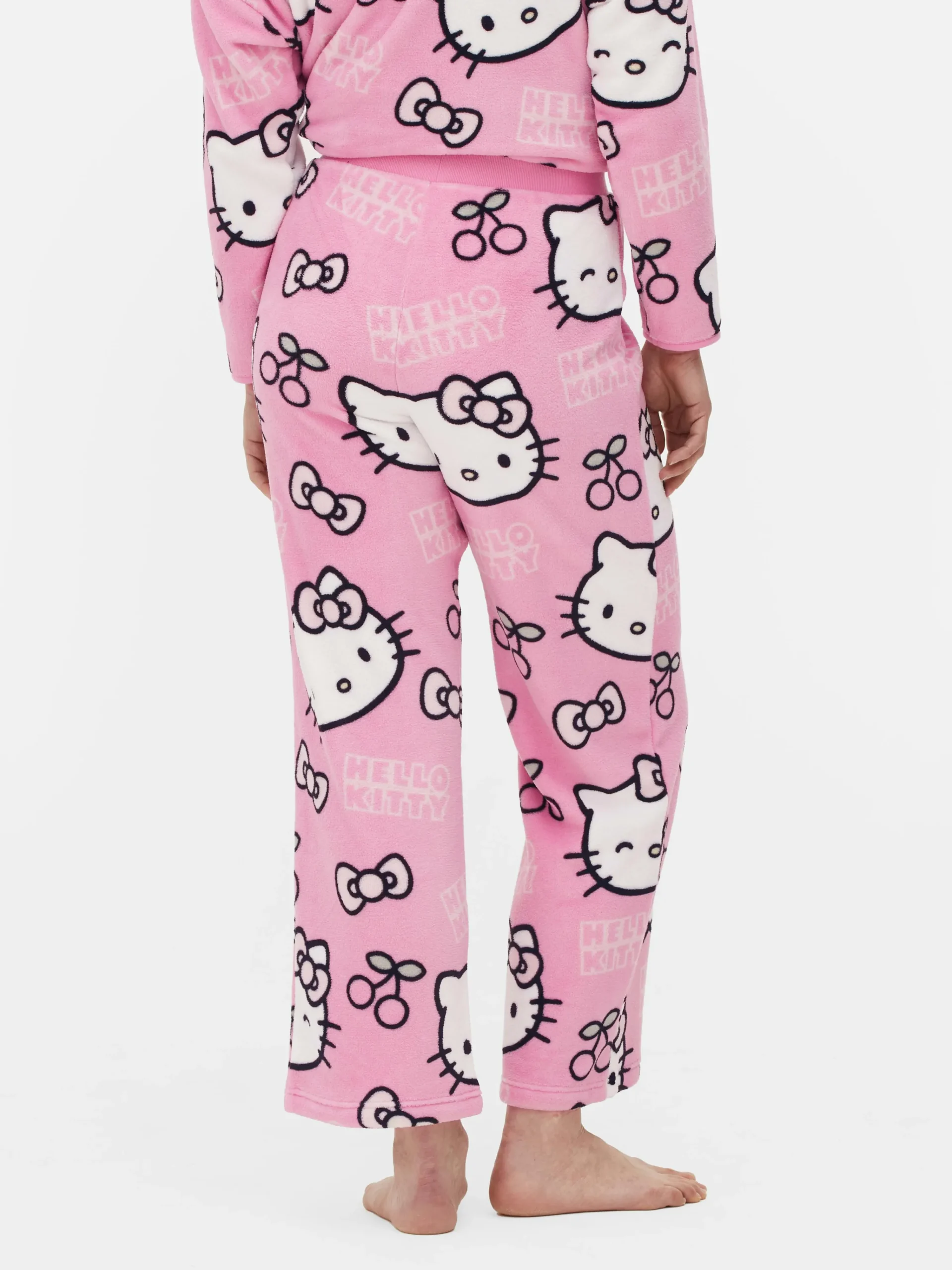 Best „Hello Kitty“ Fleece-Schlafanzughose Zum 50. Jubiläum Damen Schlafanzughosen