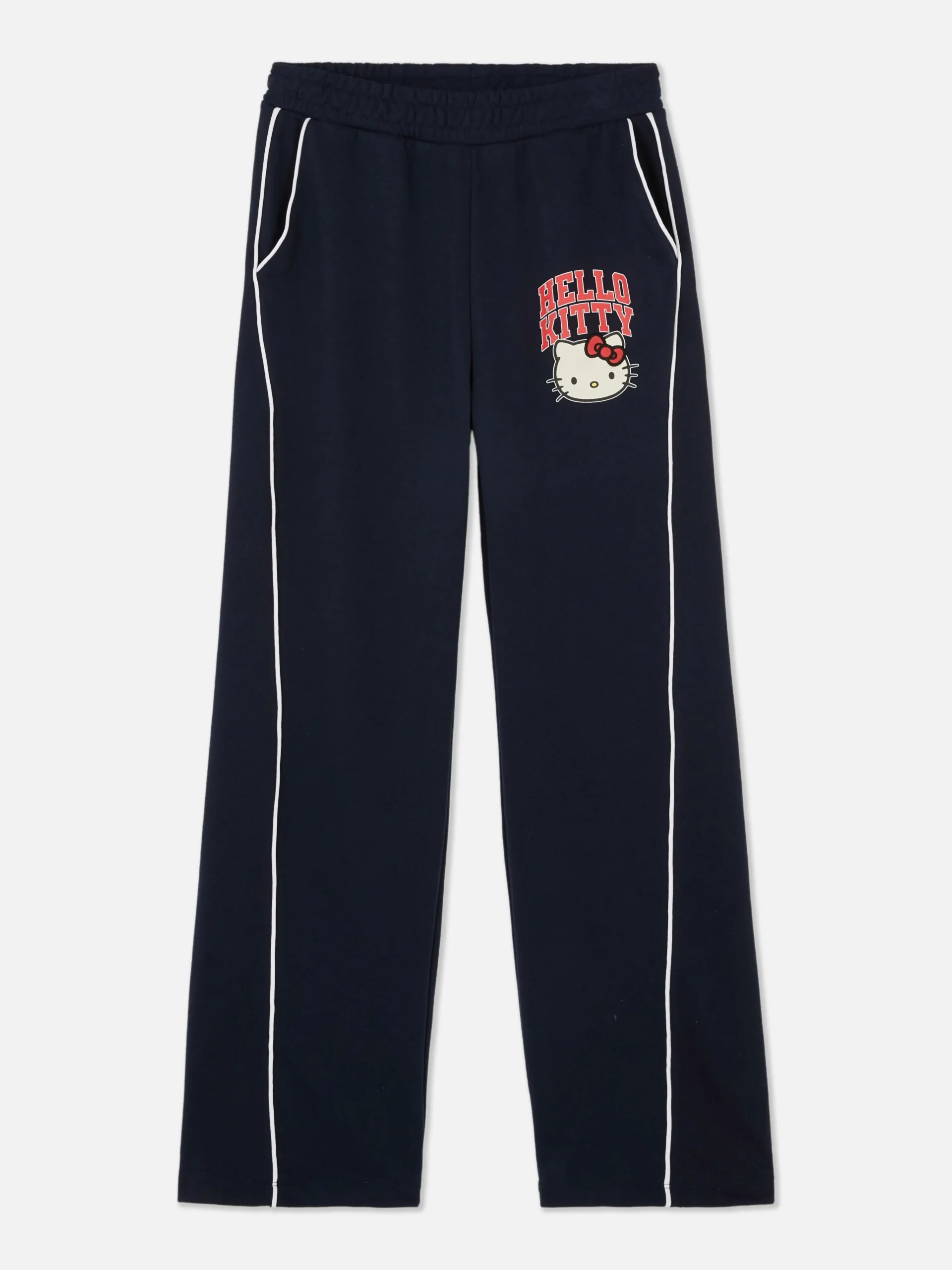 Sale „Hello Kitty“ Jogginghose Mit Geradem Bein Und Seitenstreifen Damen Jogginghosen