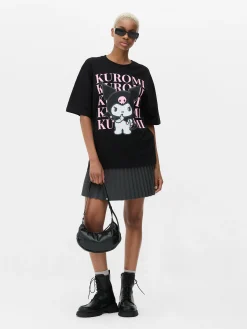 Outlet „Hello Kitty Kuromi“ T-Shirt Im Oversized-Look Damen Tops Und T-Shirts
