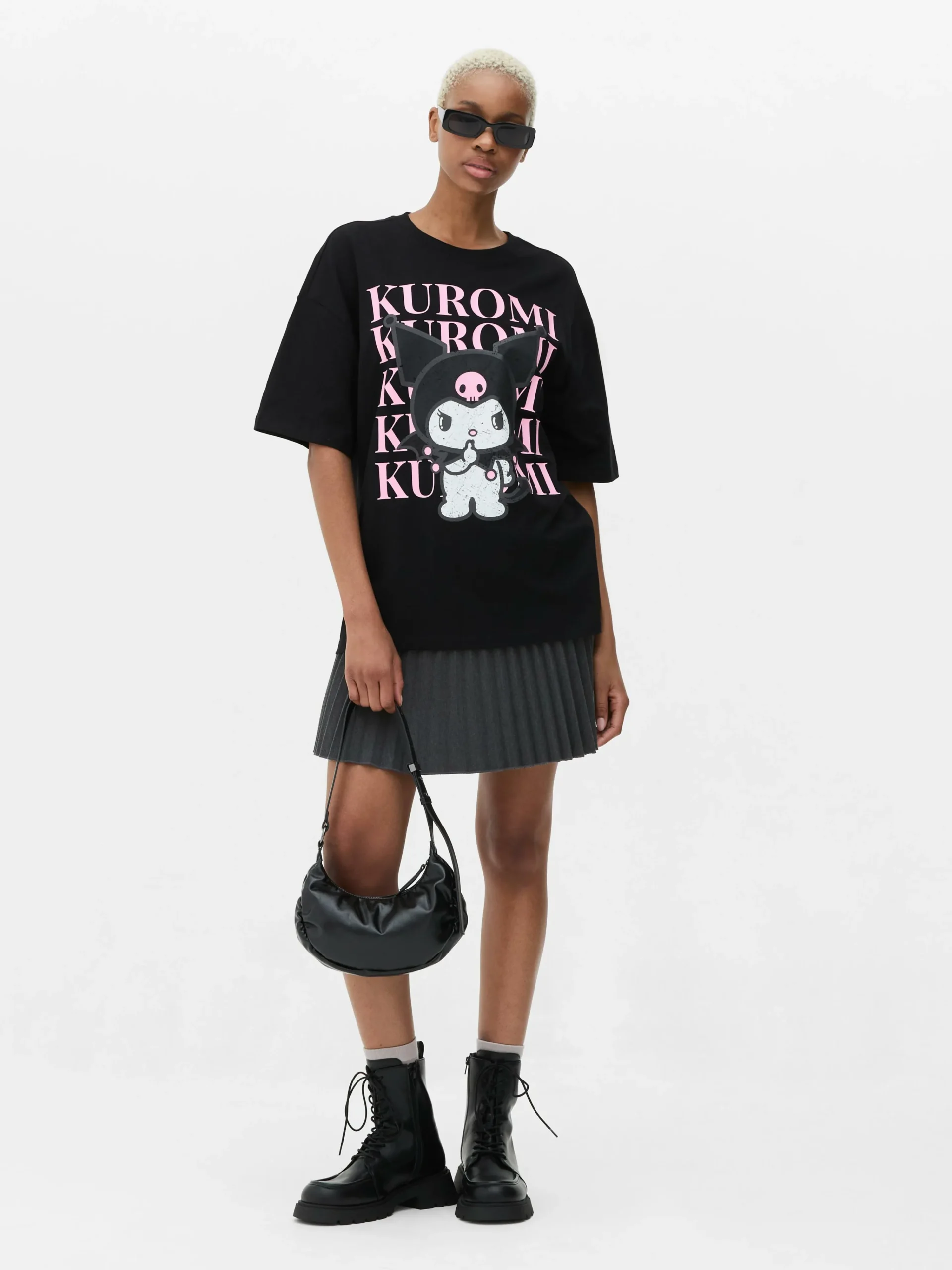 Outlet „Hello Kitty Kuromi“ T-Shirt Im Oversized-Look Damen Tops Und T-Shirts