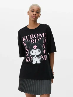 Outlet „Hello Kitty Kuromi“ T-Shirt Im Oversized-Look Damen Tops Und T-Shirts