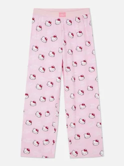 „Hello Kitty“ Schlafanzughose Mit Weitem Beinschnitt Damen Schlafanzughosen