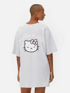 Hot „Hello Kitty“ Schlaf-T-Shirt Im Oversized-Look Damen Schlafshirts Und Nachthemden