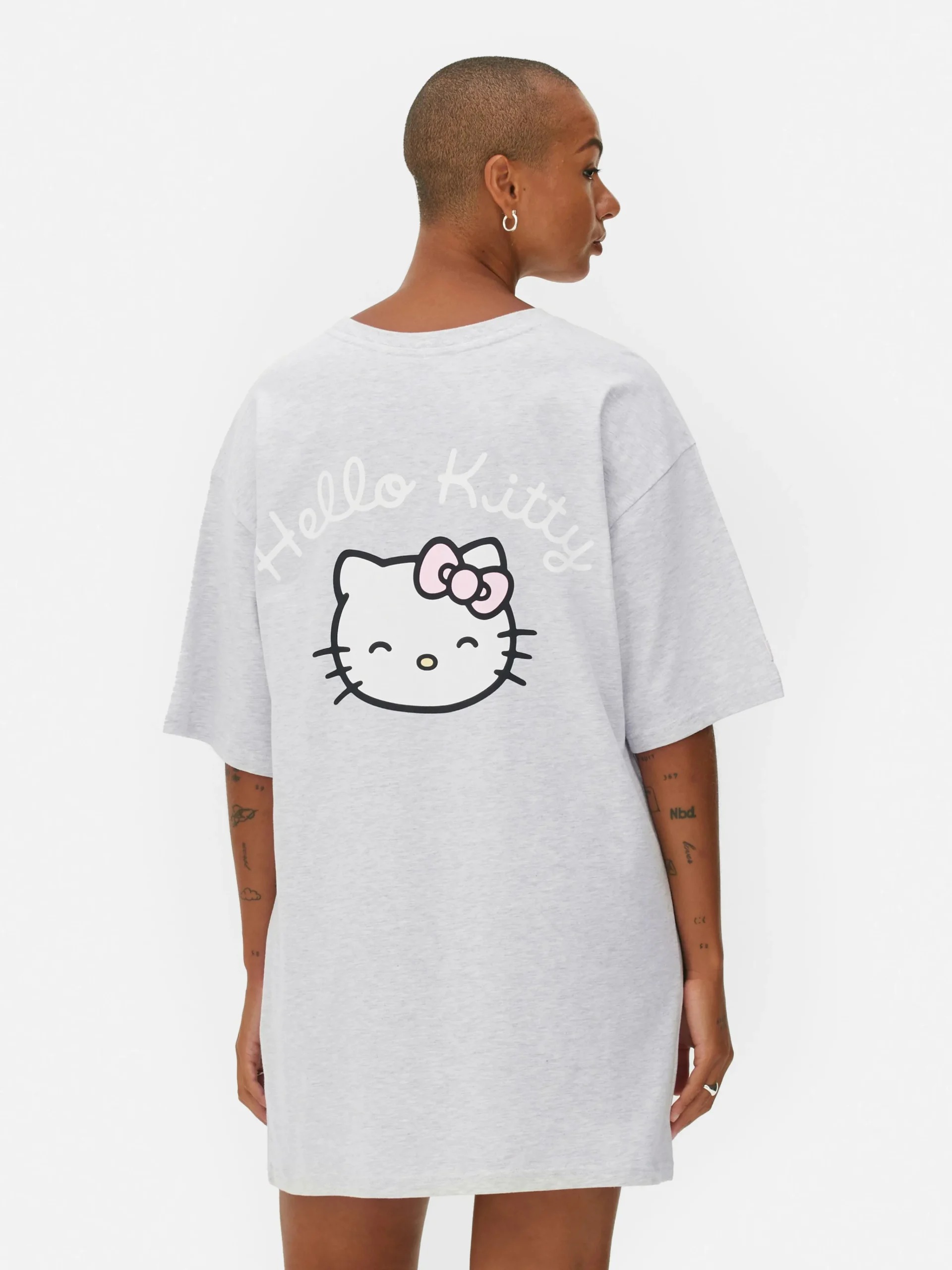 Hot „Hello Kitty“ Schlaf-T-Shirt Im Oversized-Look Damen Schlafshirts Und Nachthemden