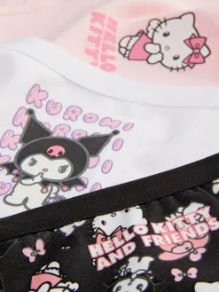 Discount „Hello Kitty“ Slips Mit Hohem Beinausschnitt, 3er-Pack Damen Slips