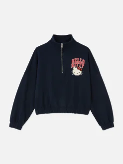 Online „Hello Kitty“ Sweatshirt Mit Halbem Reißverschluss Damen Hoodies Und Sweatshirts