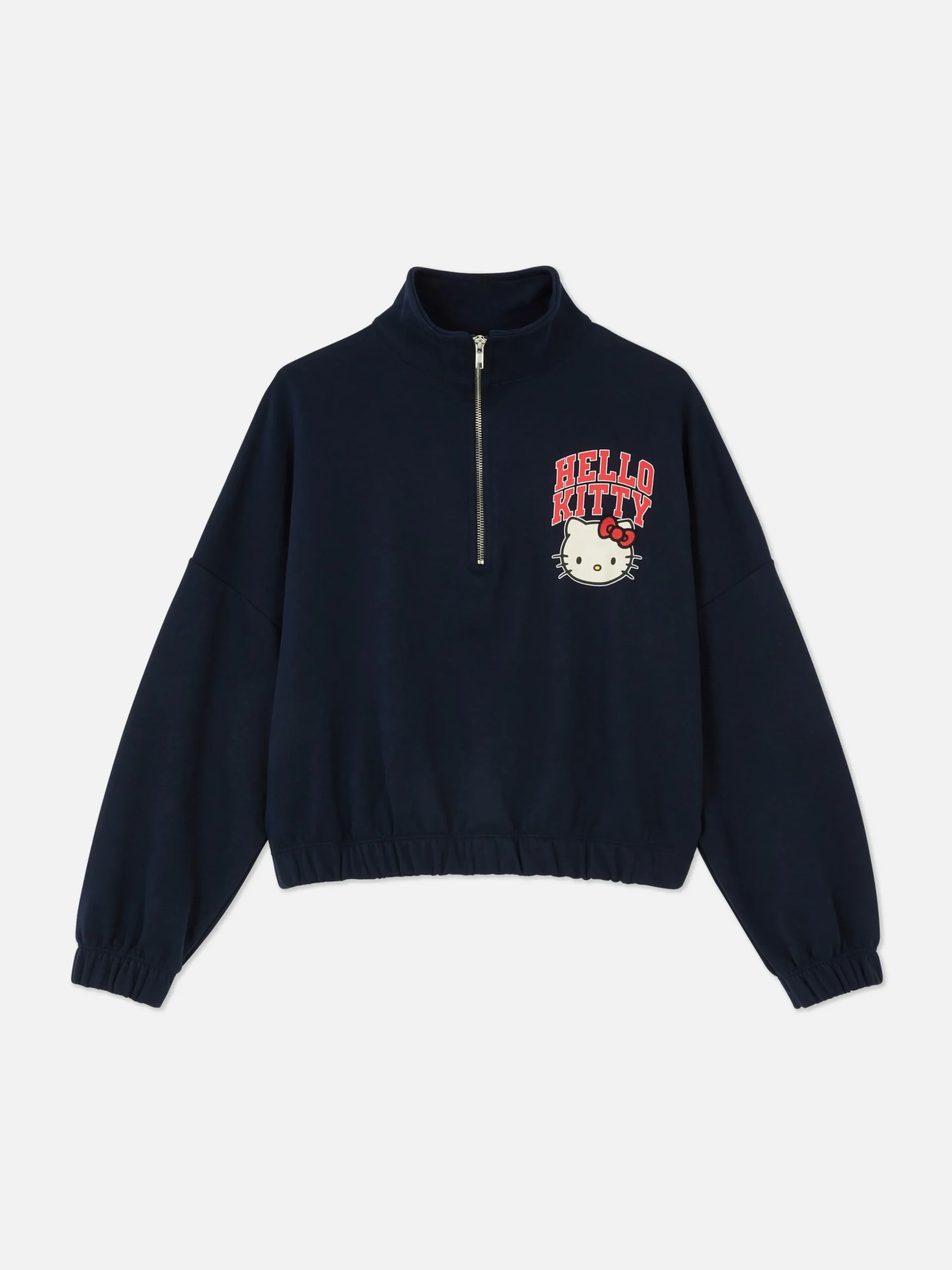 Online „Hello Kitty“ Sweatshirt Mit Halbem Reißverschluss Damen Hoodies Und Sweatshirts