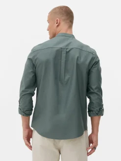 Outlet Hemd Mit Hochgerollten Ärmeln Und Knopfleiste Herren Hemden