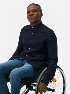 Clearance Hemd Mit Hochgerollten Ärmeln Und Knopfleiste Herren Hemden