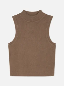 Hochgeschlossenes, Kurzes Trägertop Damen Tops Und T-Shirts