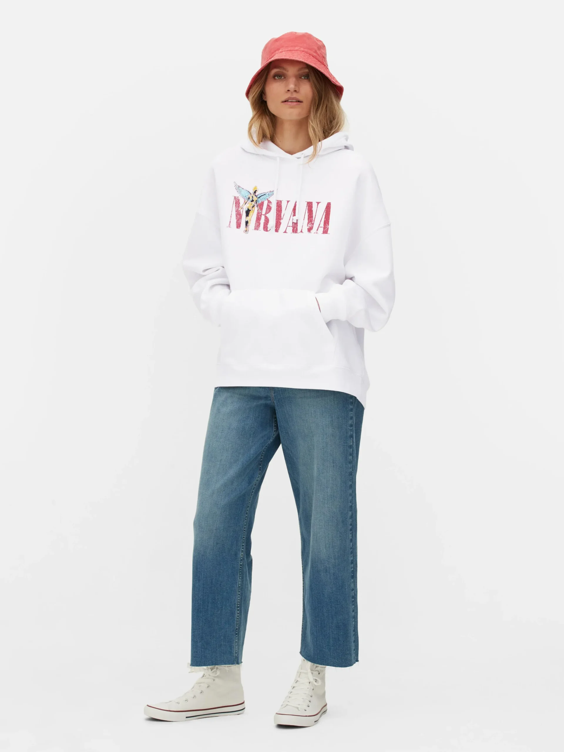 Sale Hoodie Mit „Nirvana“ Grafik Damen Loungewear|Hoodies Und Sweatshirts