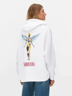 Sale Hoodie Mit „Nirvana“ Grafik Damen Loungewear|Hoodies Und Sweatshirts